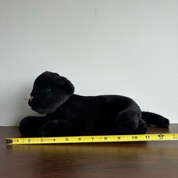 1992 K & M Black Jaguar Plush Toy Cat - Picture 7 of 7